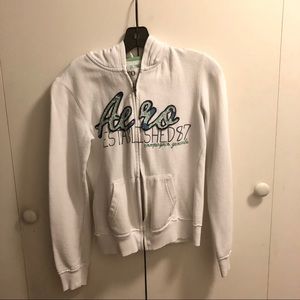 🔥PRICE NEGOTIABLE🔥 White Aeropostale Zip Hoodie